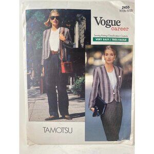 Vogue Career Tamotsu Pattern 2455 Misses Jacket Skirt Pants Sewing Size 8 10 12